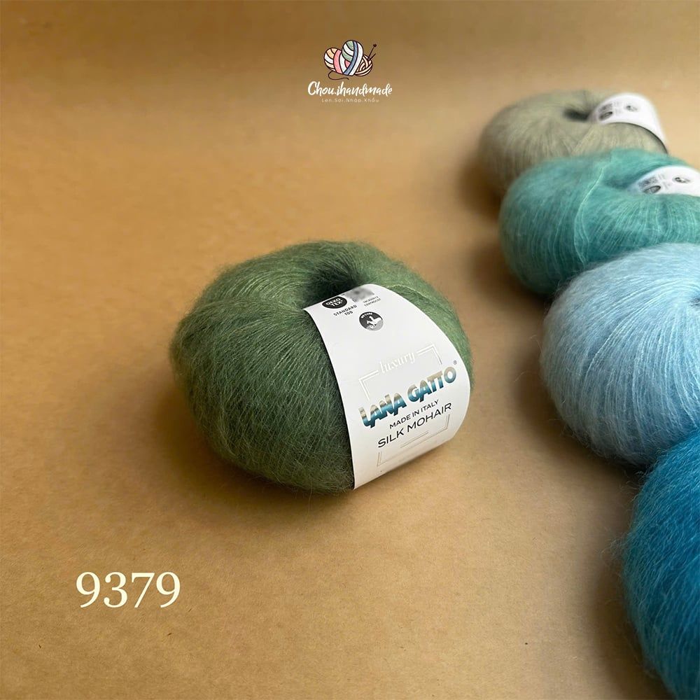 Len Silk Mohair - Lana Gatto, 25g - 212m, dùng để đan móc