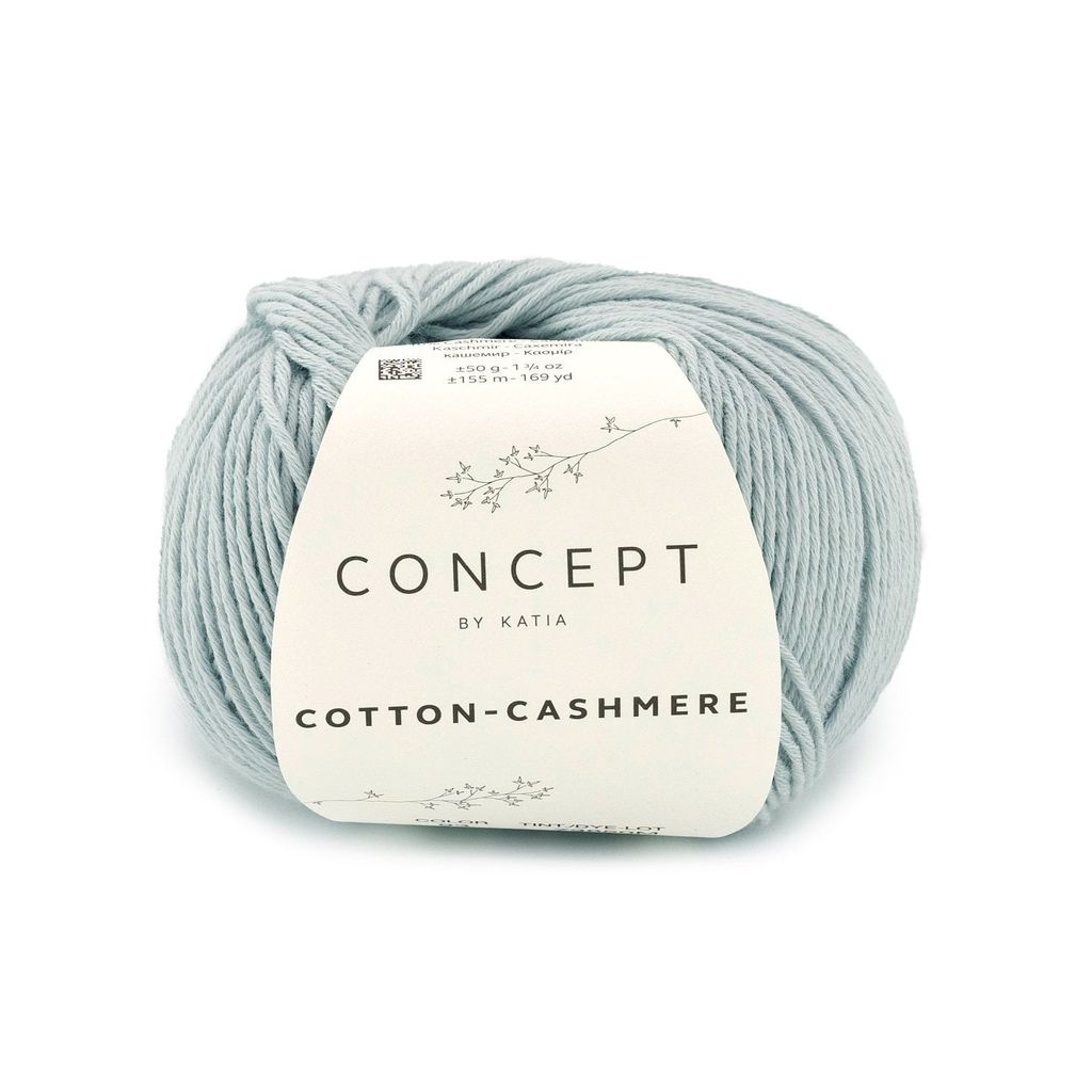 Sợi Cotton Cashmere - Katia, 50g - 155m, dùng để đan móc áo, khăn, nón