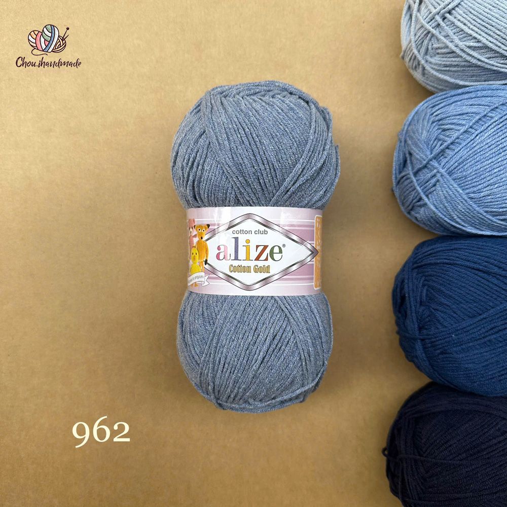 Len hè Cotton Gold nhập khẩu từ Alize Yarns, đan móc đồ hè, thú, nón cực xinh