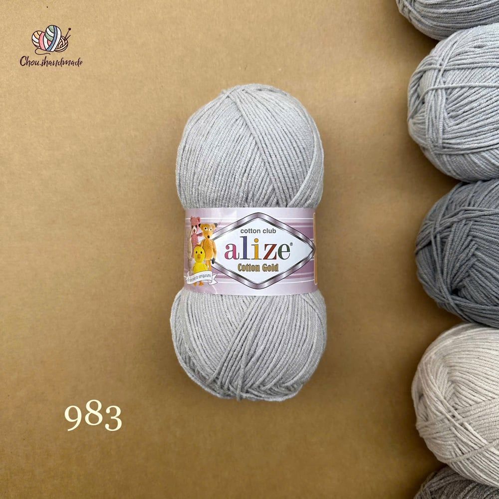 Len hè Cotton Gold nhập khẩu từ Alize Yarns, đan móc đồ hè, thú, nón cực xinh