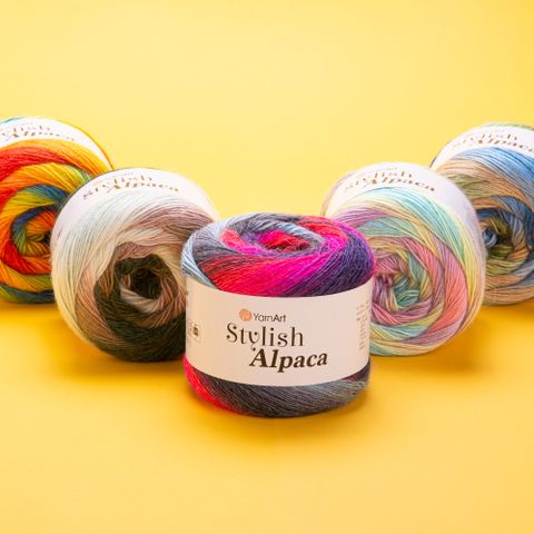 Len Stylish Alpaca - Yarnart, 150g - 525m, đan móc áo, váy, khăn, nón