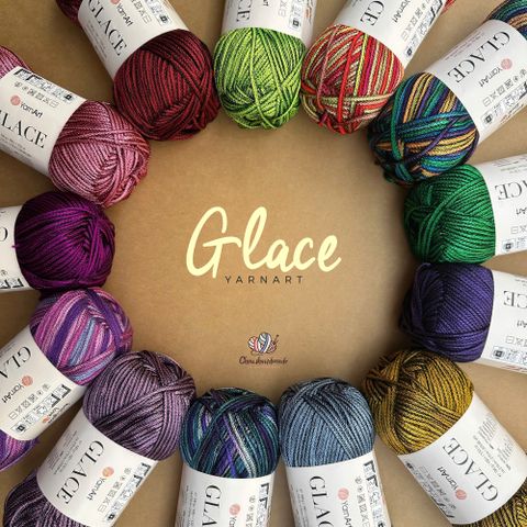 Sợi Glace - Yarnart, 100g - 210m, đan móc áo, váy, nón