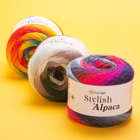 Len Stylish Alpaca - Yarnart, 150g - 525m, đan móc áo, váy, khăn, nón