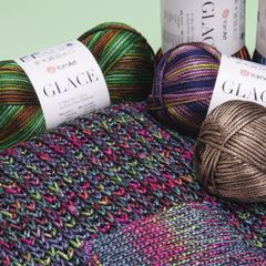Sợi Glace - Yarnart, 100g - 210m, đan móc áo, váy, nón