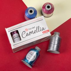 Sợi kim tuyến Camellia New - Yarnart, 50g - 450m, dùng để chập phối, đan móc áo, khăn, nón