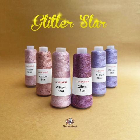 Sợi lấp lánh Glitter Star - Loveyarns dùng để đan móc