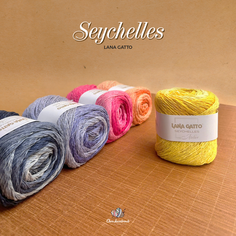 Sợi Seychelles - Lana Gatto, 100g - 300m, dùng để đan móc