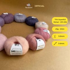 Len Silk Mohair - Lana Gatto, 25g - 212m, dùng để đan móc