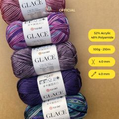Sợi Glace - Yarnart, 100g - 210m, đan móc áo, váy, nón