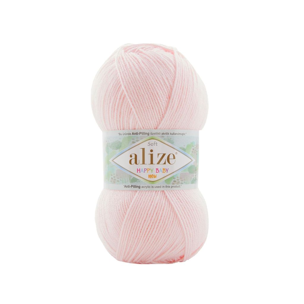 Len chống xù Happy Baby New - Alize Yarns, 100g - 320m, dùng để đan móc áo, váy, khăn, nón