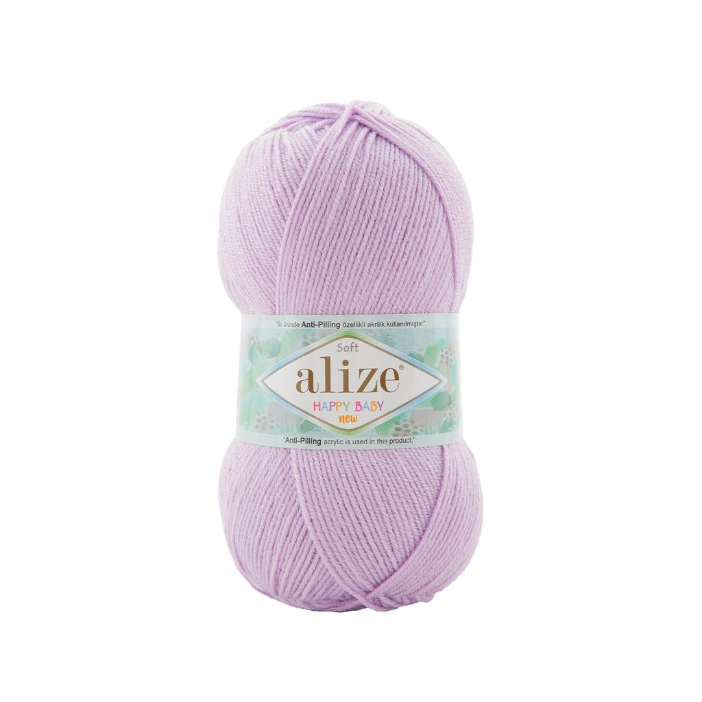 Len chống xù Happy Baby New - Alize Yarns, 100g - 320m, dùng để đan móc áo, váy, khăn, nón