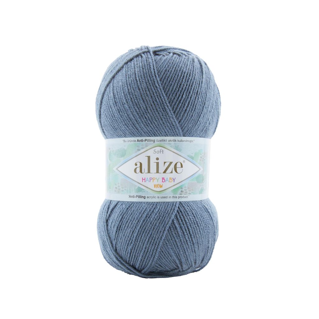 Len chống xù Happy Baby New - Alize Yarns, 100g - 320m, dùng để đan móc áo, váy, khăn, nón
