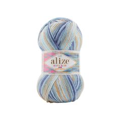 Len chống xù Happy Baby New Multi Colors - Alize Yarns, 100g - 320m, dùng để đan móc áo, váy, khăn
