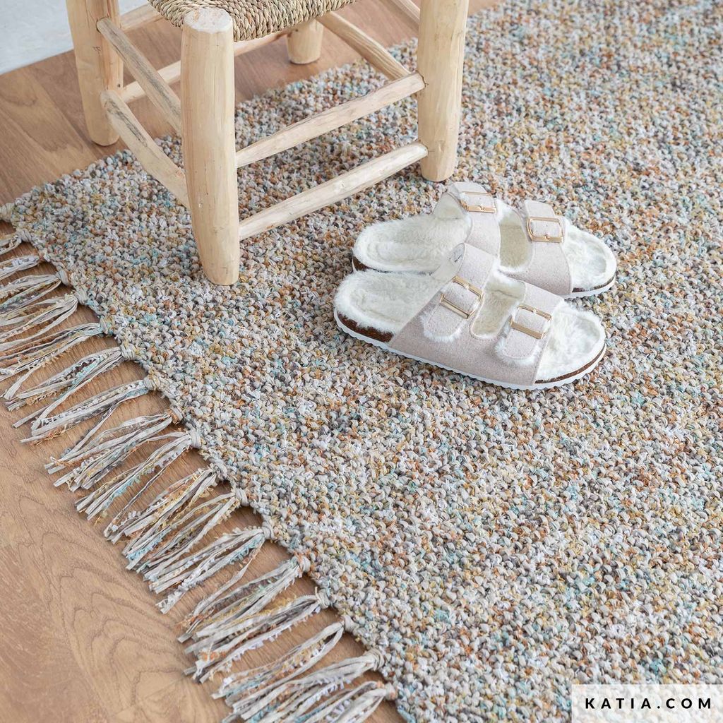 Sợi Jarapa - Katia, 100g - 70m, dùng để đan móc túi, giỏ, vỏ gối, ví