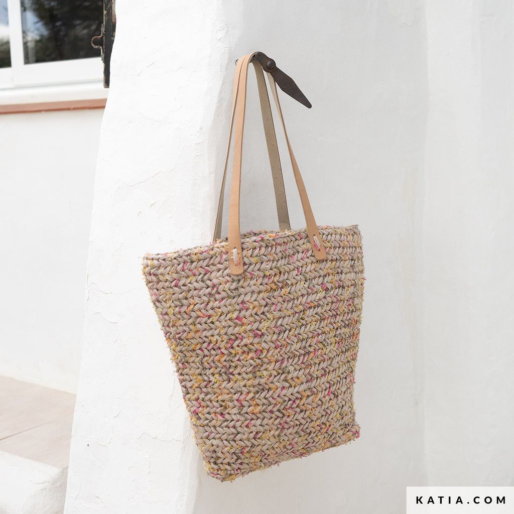 Sợi Jarapa - Katia, 100g - 70m, dùng để đan móc túi, giỏ, vỏ gối, ví