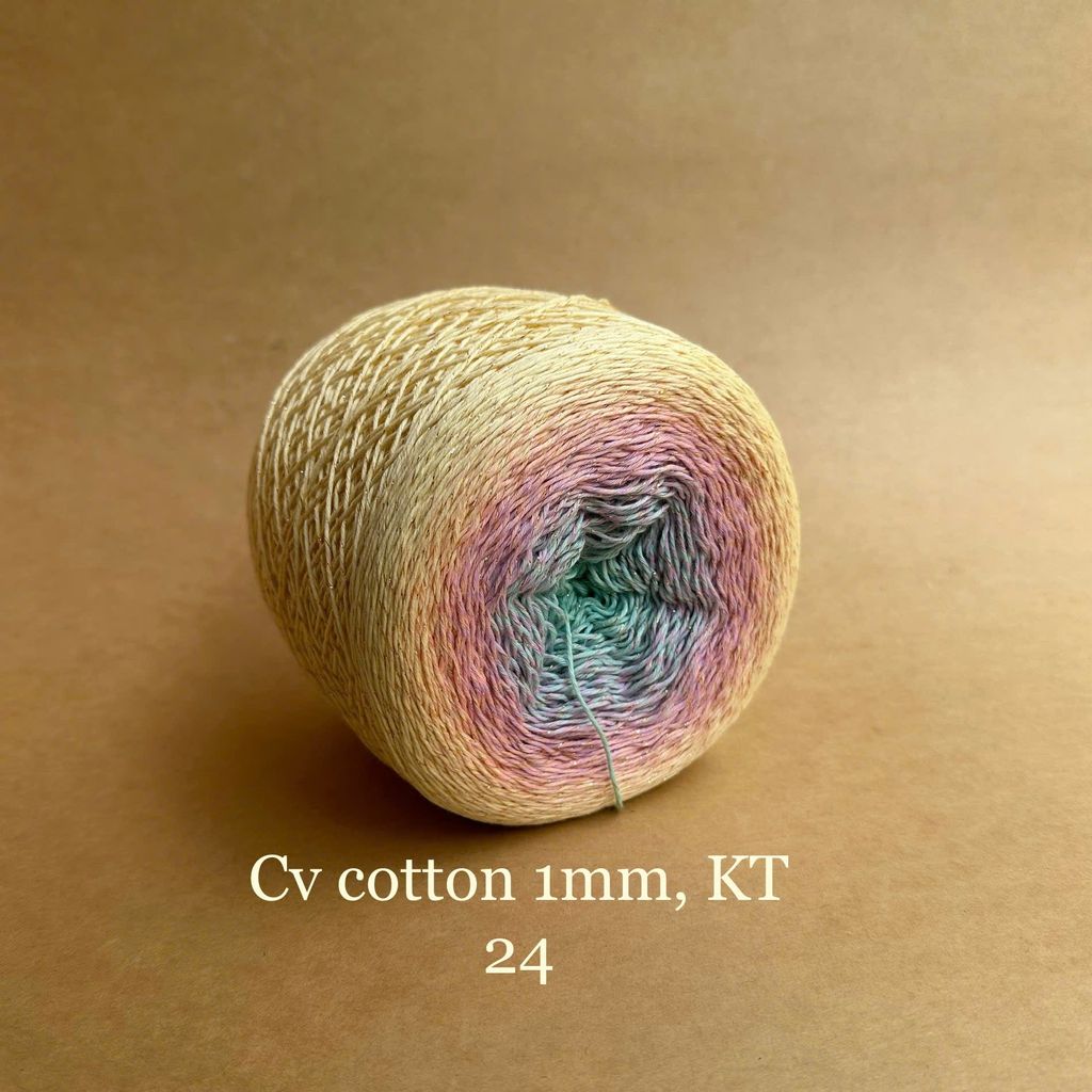 Sợi cầu vồng Cotton 1mm, kim tuyến