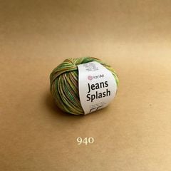 Len Jeans Splash nhập khẩu từ Yarnart, đan móc áo, váy, khăn, đầm