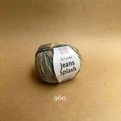 Len Jeans Splash nhập khẩu từ Yarnart, đan móc áo, váy, khăn, đầm
