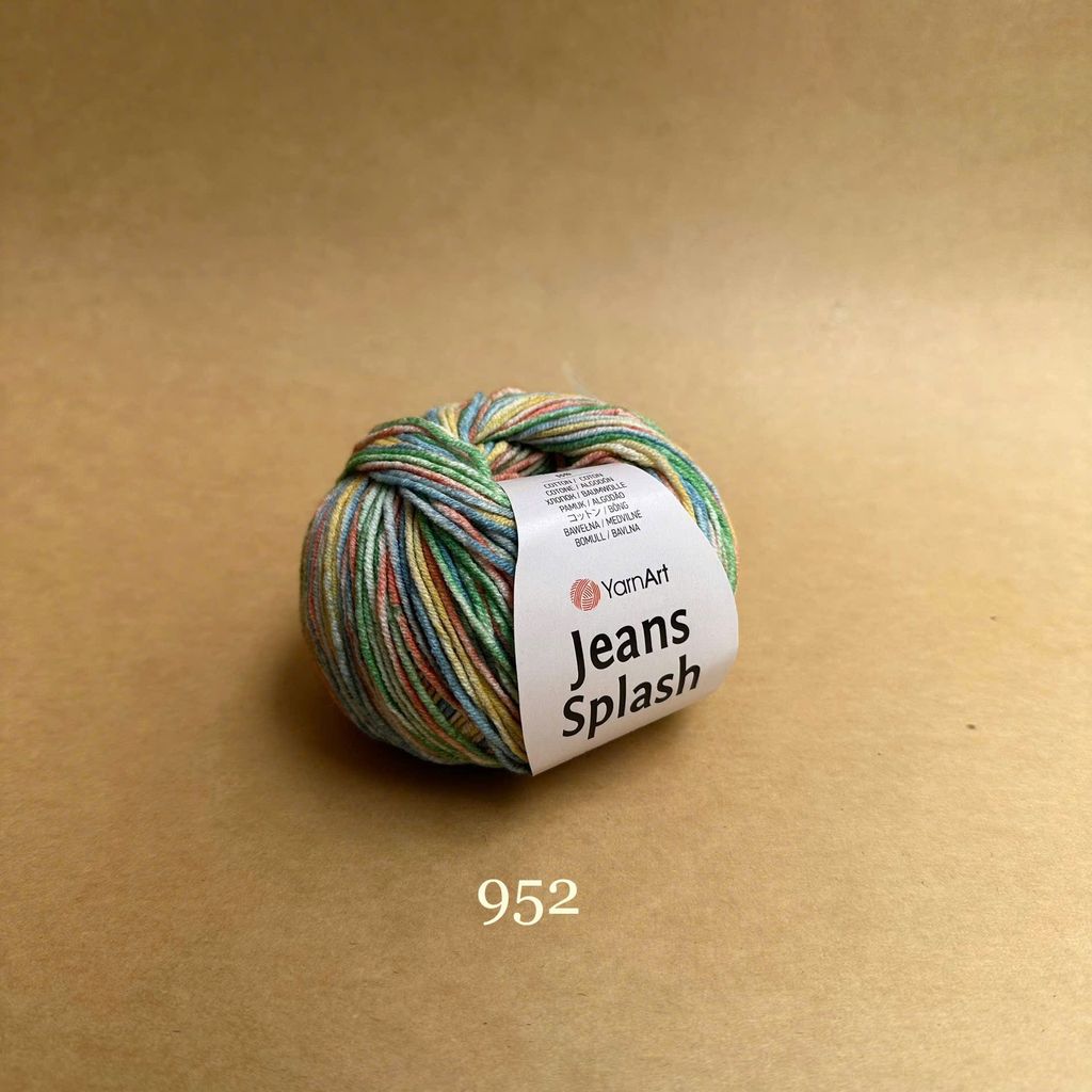 Len Jeans Splash nhập khẩu từ Yarnart, đan móc áo, váy, khăn, đầm