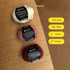 Len ấm Imperial Merino nhập khẩu từ Yarnart, đan móc áo, khăn, nón, váy