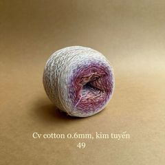 Sợi cầu vồng Cotton 0.6mm, kim tuyến