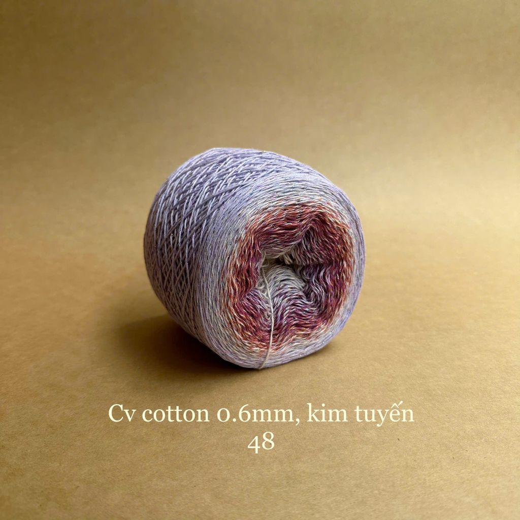 Sợi cầu vồng Cotton 0.6mm, kim tuyến