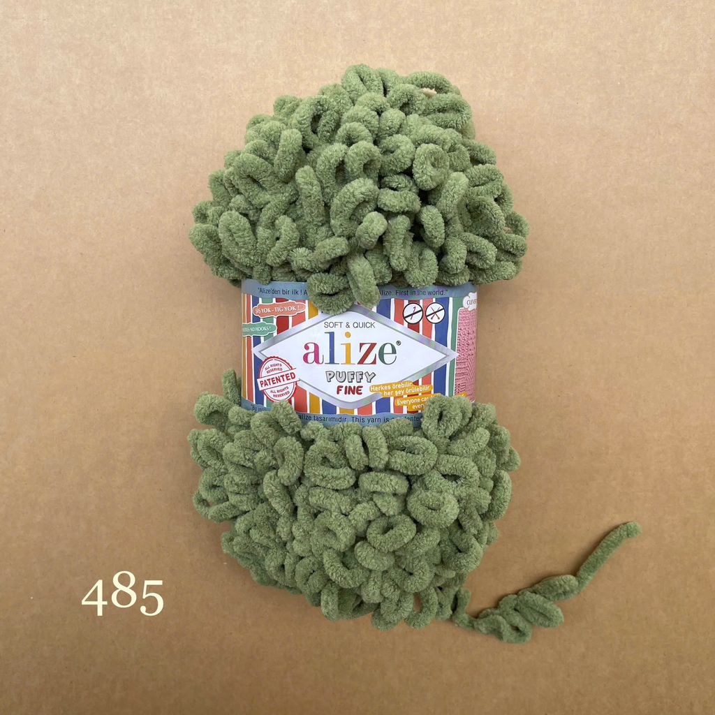 Cuộn len tết bằng tay Puffy Fine hãng Alize Yarns tết áo, khăn, vỏ gối, chăn, thảm, túi