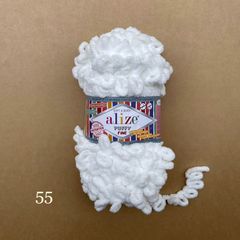 Cuộn len tết bằng tay Puffy Fine hãng Alize Yarns tết áo, khăn, vỏ gối, chăn, thảm, túi