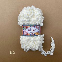 Cuộn len tết bằng tay Puffy Fine hãng Alize Yarns tết áo, khăn, vỏ gối, chăn, thảm, túi