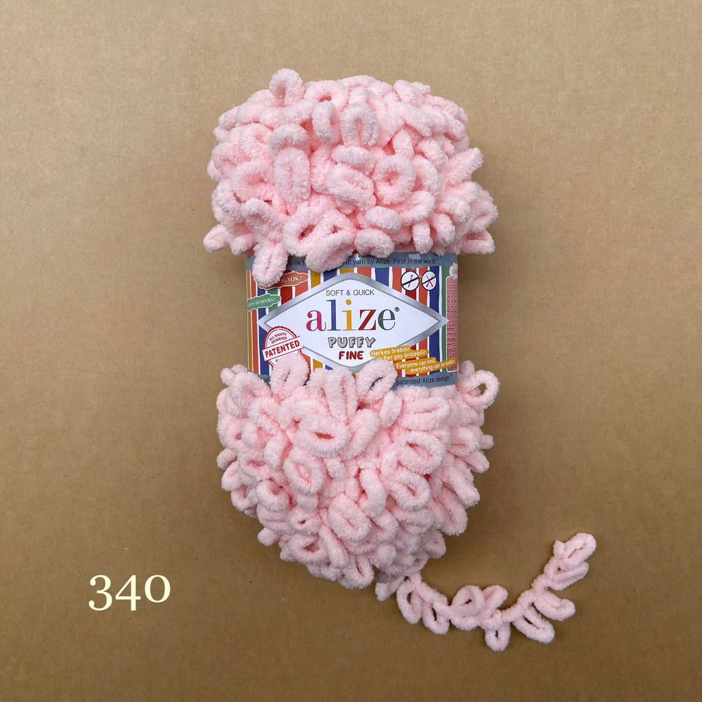 Cuộn len tết bằng tay Puffy Fine hãng Alize Yarns tết áo, khăn, vỏ gối, chăn, thảm, túi