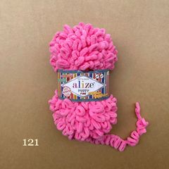 Cuộn len tết bằng tay Puffy Fine hãng Alize Yarns tết áo, khăn, vỏ gối, chăn, thảm, túi