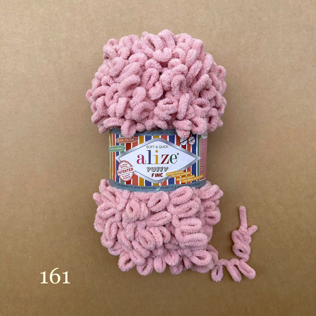 Cuộn len tết bằng tay Puffy Fine hãng Alize Yarns tết áo, khăn, vỏ gối, chăn, thảm, túi