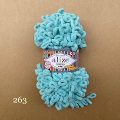 Cuộn len tết bằng tay Puffy Fine hãng Alize Yarns tết áo, khăn, vỏ gối, chăn, thảm, túi