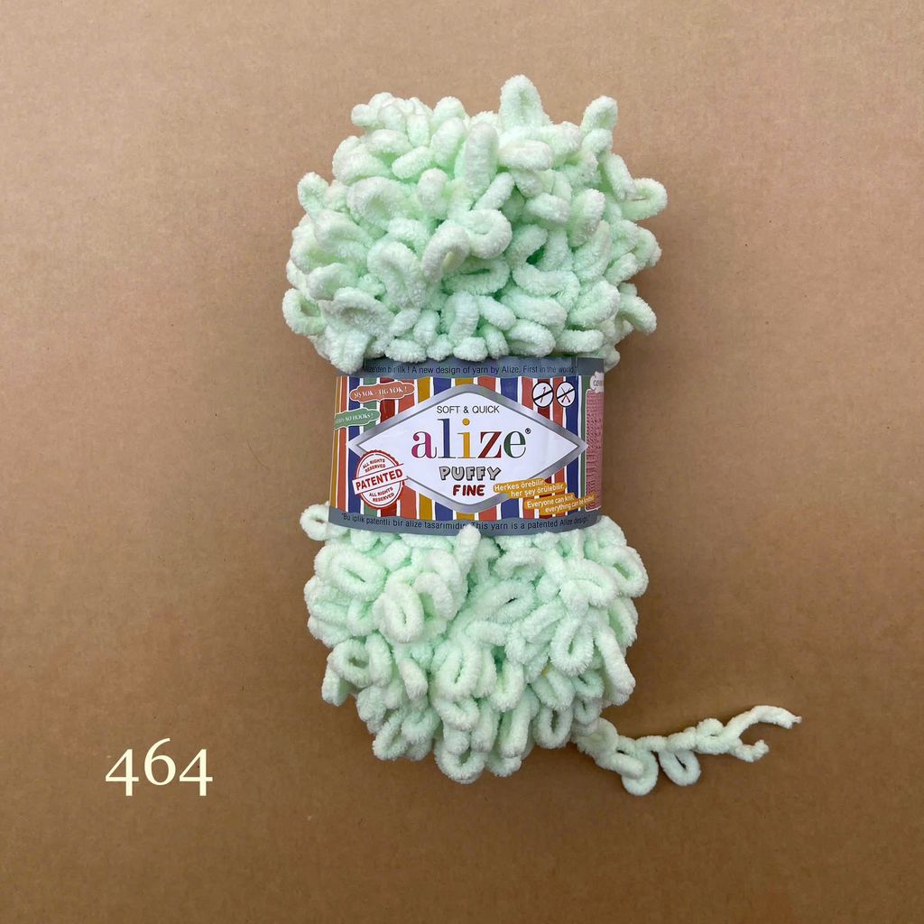 Cuộn len tết bằng tay Puffy Fine hãng Alize Yarns tết áo, khăn, vỏ gối, chăn, thảm, túi