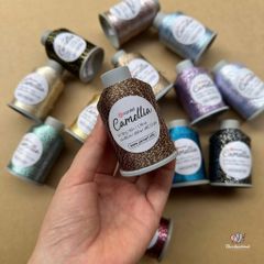 Sợi kim tuyến Camellia New - Yarnart, 50g - 450m, dùng để chập phối, đan móc áo, khăn, nón