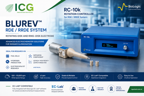  Hệ Điện Cực Quay BioLogic BluRev RDE/RRDE Chính Hãng Pháp 