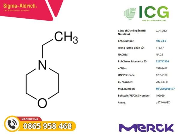  4-Ethylmorpholine ≥97.0% Merck CAS 100-74-3 (GC) 