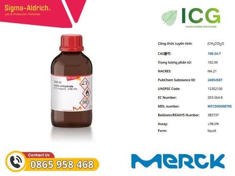  Acetic anhydride ACS reagent grade ≥98.0% Merck CAS 108-24-7 
