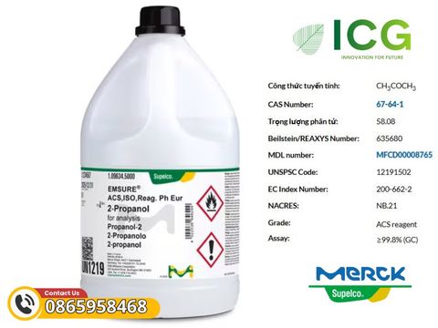  Acetone 99.8% Merck EMSURE | CAS 67-64-1 