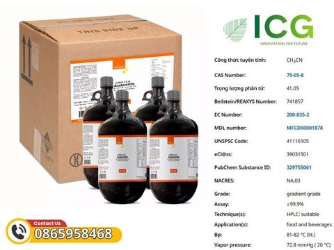  Acetonitrile ≥99.9% Merck phân tích HPLC CAS 75-05-8 