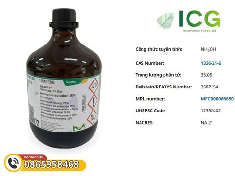  Ammonia solution 28–30% | Dung dịch amoniac Merck CAS 1336-21-6 