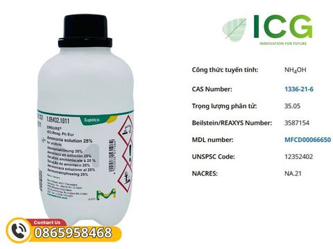  Ammonia solution 28–30% | Dung dịch amoniac Merck CAS 1336-21-6 