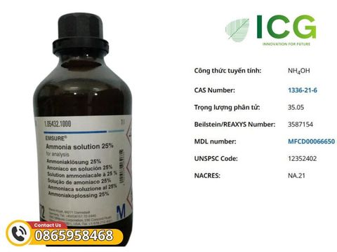  Ammonia solution 28–30% | Dung dịch amoniac Merck CAS 1336-21-6 