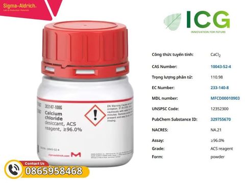  Calcium chloride desiccant ≥96.0% | Canxi clorua CAS 10043-52-4 Merck 