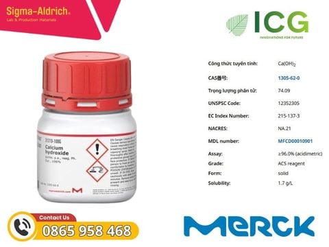  Calcium Hydroxide for Analysis EMSURE Merck CAS 1305-62-0 