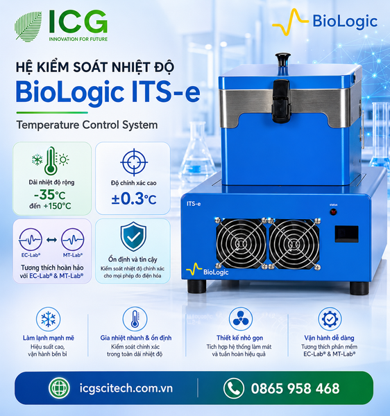 Hệ kiểm soát nhiệt độ BioLogic ITS-e dùng cho thiết bị điện hóa và nghiên cứu pin