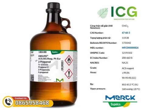  Chloroform Merck EMSURE | for analysis 99.8% CAS 67-66-3 