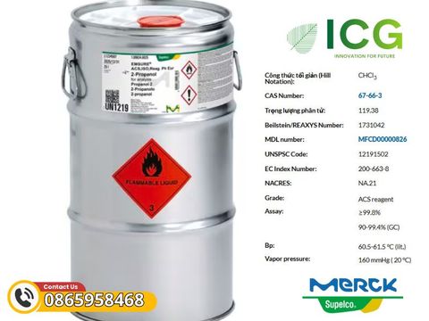  Chloroform Merck EMSURE | for analysis 99.8% CAS 67-66-3 