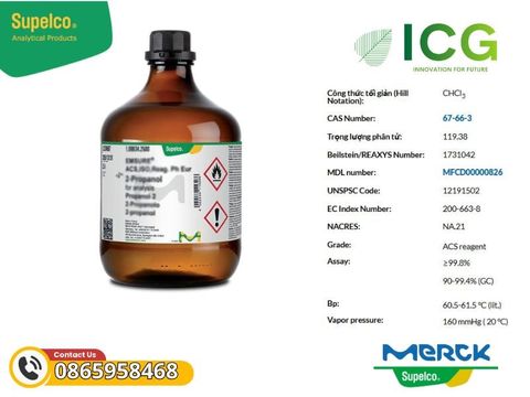  Chloroform Merck EMSURE | for analysis 99.8% CAS 67-66-3 