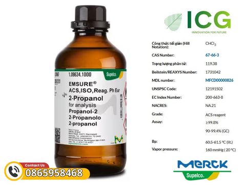  Chloroform Merck EMSURE | for analysis 99.8% CAS 67-66-3 